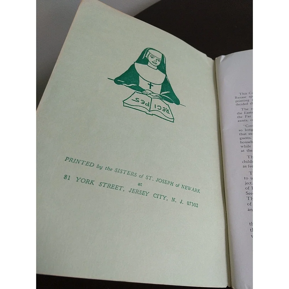 Vintage St Joseph's Cookbook Sisters Of Jersey City NJ Community Cook Book